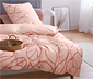 Kétoldalas pamut-Tencel ágynemű, virágos, rózsaszín, egyszemélyes