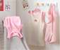 3 kislány trikó, csíkos/rózsaszín/fehér
