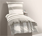 Pamut-lenvászon ágynemű, csíkos, szürke, kétszemélyes