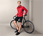 Férfi kerékpáros softshell dzseki, piros