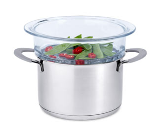 Pyrex üveg párolóbetét, 20 cm