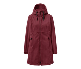 Női softshell kabát, bordó