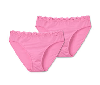 2 női alsó szettben, microtouch, csipkés, pink