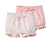 2 kislány rövidnadrág szettben, csíkos, rózsaszín 