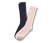 2 pár női zokni, gyapjú rózsaszín/sötétkék