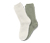 2 pár női puha zokni szettben, krém/zöld