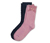 2 pár női puha zokni szettben, sötétkék/rózsaszín