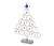 LED-es fém fenyőfa, karácsonyfadíszekkel