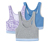 3 lány bustier melltartó szettben, virágos/kék