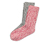 2 pár női kötött zokni, rózsaszín/szürke