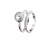 2 női gyűrű szettben, Swarovski, ezüst színű