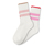 2 pár női tenisz zokni, krém/rózsaszín