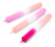 3 hosszú gyertya, rózsaszín/pink