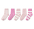 5 pár női zokni, mintás, bézs/rózsaszín