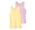 2 lány sporttop szettben, sárga/rózsaszín