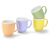 4 porcelán bögre, színes, 350 ml