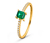 585-ös arany gyűrű zöld cirkóniával