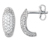 925-ös ezüst karika fülbevaló, Sparkling