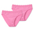 2 női alsó szettben, microtouch, csipkés, pink