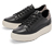Női bőr sneaker cipő, fekete/leopárdmintás