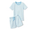 Kisfiú rövidnadrágos pizsama, világoskék