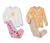 2 kislány pizsama szettben, mintás, rózsaszín/sárga