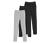 3 lány leggings, fekete/szürke