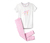 Kislány pizsama, leopárdmintás, fehér/rózsaszín