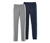 2 lány leggings, csíkkal, szürke/sötétkék