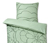 Kétoldalas pamut-Tencel ágynemű, virágos, zöld, kétszemélyes