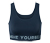 Seamless bustier sportmelltartó, kék - sötétkék