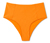 Női magas derekú bikinialsó, strukturált, narancssárga