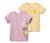 2 kislány póló, nyuszis, rózsaszín/sárga