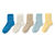 5 pár női zokni szettben, pöttyös, színes