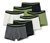 7 fiú boxer alsónadrág szettben, zöld/fekete