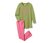 Lány pizsama, leggings, pink/zöld