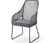 Kerti textilhálós szék, magas támlás, szürke
