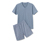Rövidnadrágos pizsama, mintás, kék