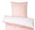 Kétoldalas renforcé ágynemű, rózsaszín/fehér, kétszemélyes