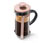 Dugattyús kávéfőző 300 ml, rózsaszín, fémes hatású