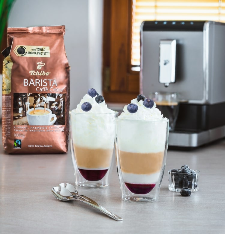 Áfonyás Latte Macchiato