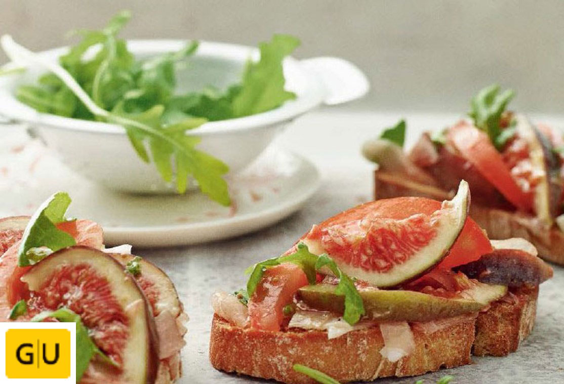 Bruschetta paradicsommal és fügével
