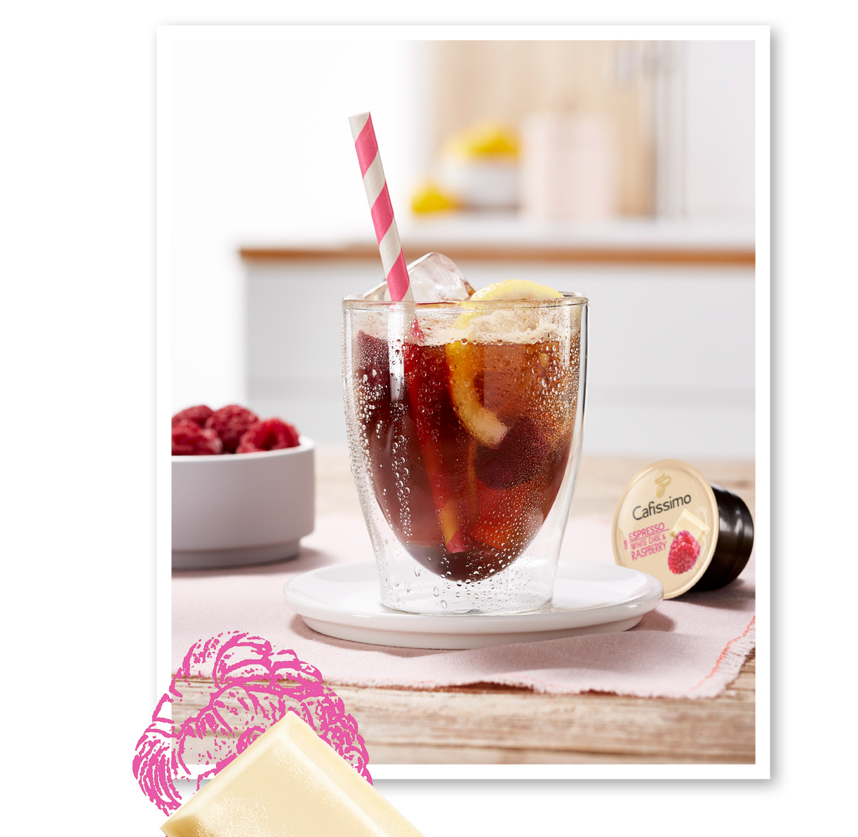 Iced Gin & RASPBERRY COFFEE (alkoholos)